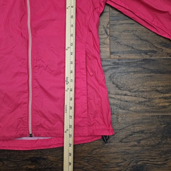 Columbia Windbreaker Jacket Women's Small Pink 100% Nylon W/Hideaway Hood - Picture 8 of 11